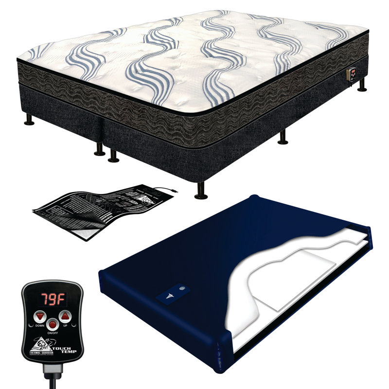 White Noise Plush Top Motion Reduced 25” Mid Fill SoftSide Waterbed